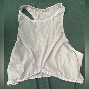 Savage x Fenty Light Purple Mesh Crop Tank Bra Top